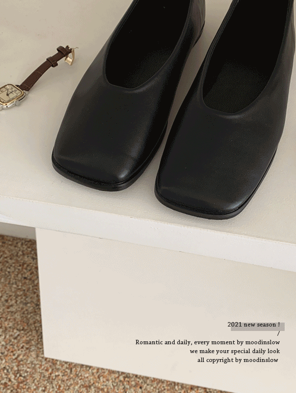 (sale 50%)Square flat shoes - 5color